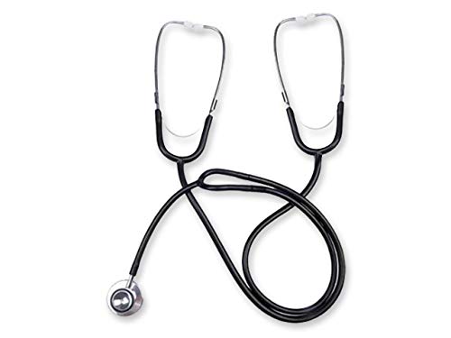Teaching dual head stethoscope - black tube, littmann type stethoscope, professional stethoscope