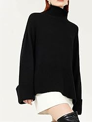 Women's Oversized Turtleneck Sweater Long Sleeve