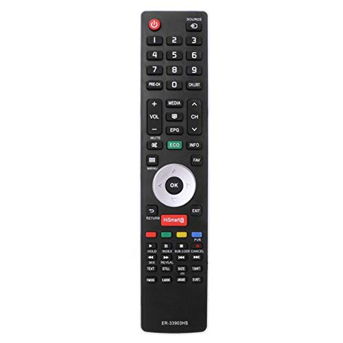 VINABTY ER-33903HS ER33903HS Remote Control replacement fit for HISENSE LTDN39K360SG LHD32K366WSNEU LTDN40K366 LHD24K300WSEU LHD29K300WSEU LHD32K16 LHD32K160WSEU LHD32K166WSEU LHD32K360WSEU