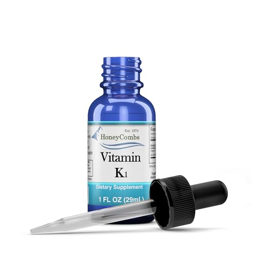 Vitamin K1 Liquid Drops - Made in USA - Natural High Potency Phylloquinone for Men, Women, Children, & Newborns Great for Dark Undereye Circles - Bulk Sizes Also Available