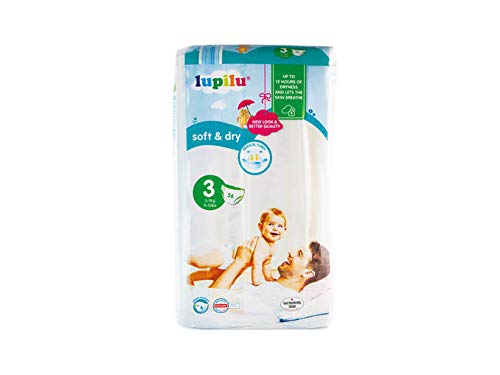 LIDL Lupilu Size 3 Midi Nappies, 56 Nappies