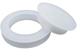 DGQ Silicon Rubber Umbrella Table Hole Ring & Cap Set for 2" Standard Table Hole- 1 Pack - Patio Table Umbrella Thicker Hole Ring Plug and Cap Set