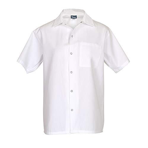 Fame Short Sleeve Cook Shirt (X-Large, White)