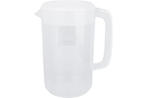 Housoutil Large Capacity Plastic Water Pitcher with Lid 1 Gallon 4L for Home and Cafe Use Shatterproof Beverage Container wit