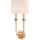 Hudson Valley Lighting Lourdes 2-Light Wall Sconce - 9.5 Inches Wide by 19 Inches High-Aged Brass Finish