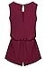 ACEVOG Women Clubwear Crew Neck Playsuit Party Jumpsuit Romper Trousers Wine Red S