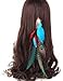 Suoirblss 1 Pc Handmade Boho Hippie Hair Extensions with Feather Clip Comb Hairpin Headdress DIY Accessories for Women Lady