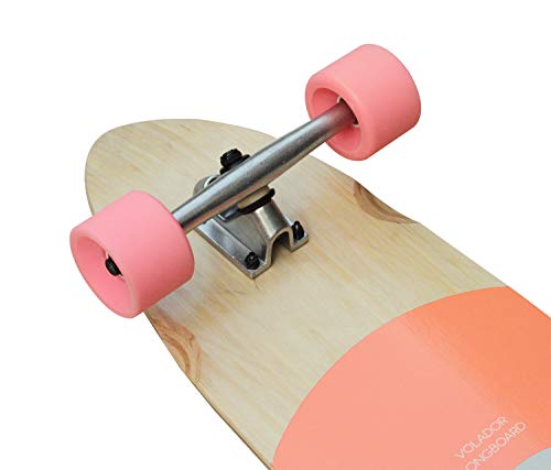 VOLADOR 42inch Freeride Longboard Complete Cruiser (Drop Through Deck - Camber concave) (NatureRD)