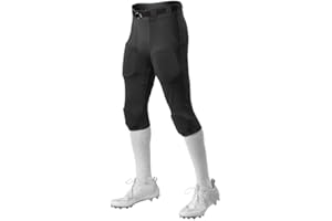 Alleson Athletic Boys Integrated Top-Performance Youth Football Pants with Knee Pads