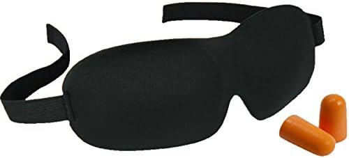 Sleep Mask, Eye Shade for Sleeping - Best Ear Plugs - Memory Foam, Contoured, Cute, 3D Comfortable, Blindfold, Blackout, Soft Cotton, Cold Travel Night Mask Cover for Men, Women, Kids, Girls