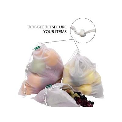 earthwise reusable mesh produce bags