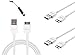 Two (2) Samsung OEM Genuine Authentic 5-Feet Micro USB 3.0 Data Sync Charging Cables for Galaxy S5/Note 3 ET-DQ11Y1WE - Non-Retail Packaging - White + Mini Stylus