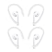 4 Pieces AirPods Ear Hooks Compatible with AirPods 1,2 and Pro, TEEMADE Sports Headset for AirPods 1,2 and Pro (White)