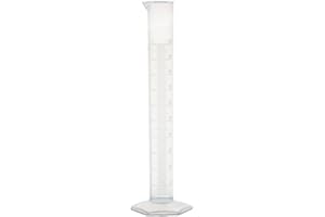 United Scientific™ Plastic Graduated Cylinder, 100mL - Scientific Measuring Cylinder with Hexagonal Base - Polypropylene Plastic - Laboratory Quality, Autoclavable