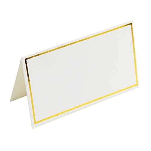 Scale Rank 150 Piece Place Cards Set, Name Placement Cards, Table Placeholder, Pre-Folded Tent Cards, Perfect for Weddings, Parties and Events, Platter Labeling, Product Labels