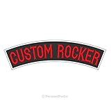 Custom Embroidered Top Rocker Sew on Patch Motorcycle Biker Badge 12
