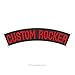 Custom Embroidered Top Rocker Sew on Patch Motorcycle Biker Badge 12