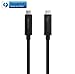 Certified Cable Matters Active 40Gbps Thunderbolt 3 Cable in Black 3.3 Feet Supporting 100W Charging (Not Compatible with USB-C Ports Without The Thunderbolt Logo)