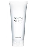 WHITH WHITE Facial Cleansing Gel, Made in Japan 日本, Skin Care Makeup Remover, Washes Pore Clogging Dirt Mascara Eye Makeup, 4.4Fluid Ounce（130ｇ）