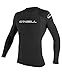 O'Neill Wetsuits Men's Basic Skins UPF 50+ Long Sleeve Rash Guard, Black, 2XL
