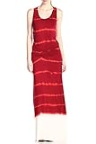 WIWIQS Women`s Tie Dye Ombre Dress Tank Top Casual Maxi Long Dress Red And White XL