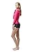 TSLA Women's UPF 50+ Zip Swim Front Long Sleeve Top Rashguard, Full Zip(fsz01) - Magenta, Medium