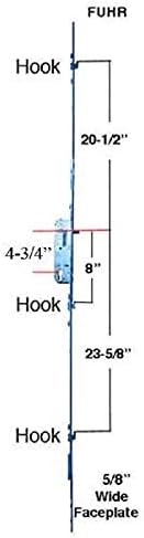 HOPPE FUHR Multi-Point Lock, 3 Hooks, 35MM - 6-8 Sliding Door