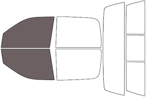 Rvinyl Window Tint Kit Compatible with Dodge Ram 2009-2018 4 Door Crew/Mega Cab - Black 35% - Single Ply No Bubble Film - Do it Yourself Vehicle Front Precut Kit