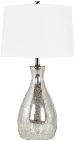 Aspire Home Accents 4936 Aniston Single Light 26-1/2" Tall Vase Table Lamp, Silver