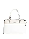 GUESS Factory Women's Ebony Saffiano Logo Charm Satchel
