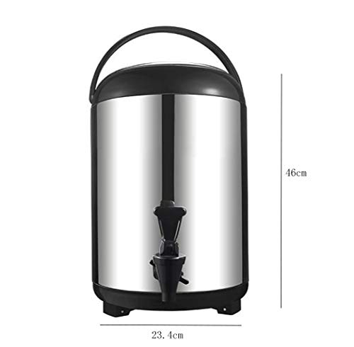 JBHURF Catering hot Water Pot Stainless Steel Catering Cylinder Water Boiler hot Water Dispenser Stove Tea Cylinder Coffee Suitable for Commercial Office use (Color : Green, Size : 12L)