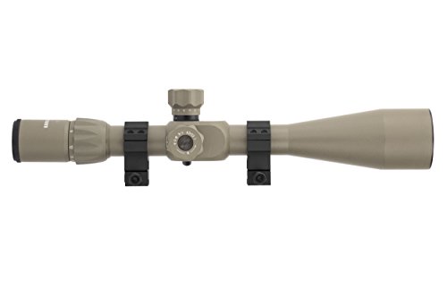 Monstrum Tactical 6-24x50 Rifle Scope with First Focal Plane (FFP) Rangefinder Reticle and Adjustable Objective Lens (Flat Dark Earth)