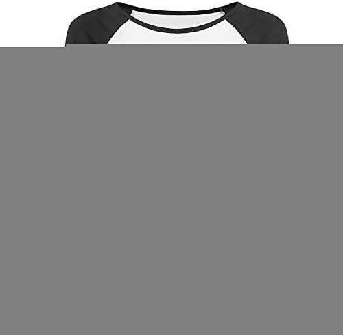 ZHUN Women's 5H Fifth Harmony Logo 3/4 Sleeve Short Sleeve Shirt L Black