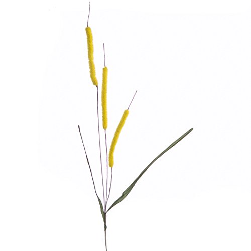 Factory Direct CraftÂ® Group of 12 Colorful Yellow Artificial Cattails for Arranging, Crafting and Embellishing