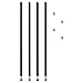 Alera ALESW59PO36BL Stackable Posts For Wire Shelving, 36 