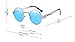 GAMT John Lennon Glasses Quavo Steampunk Round Sunglasses Circle Metal Frame Eyewear for Men and Women Blue