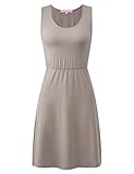 Regna X Women's Beige Deep v-neck Sleeveless Basic