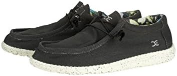 Hey Dude Shoes Wally L Stretch Shoes - Black Size EU 45 / US 12