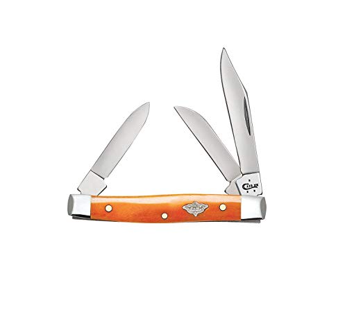 Case Smooth Persimmon Orange Bone Small Stockman Knife