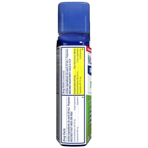 MAXIMUM STRENGTH MUCINEX FASTMAX DM MAX & MUCINEX NIGHTSHIFT COLD & FLU LIQUID (2 X 6 FL. OZ.) THINS & LOOSENS MUCUS, RELIEVES COUGH & CHEST CONGESTION, PAIN, FEVER, SNEEZING, SORE THROAT, RUNNY NOSE