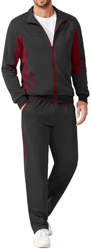 Men Classic Full Zip Track Jacket and Jogging Track Pant Active