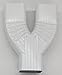 Downspout Y Funnel (2X3, LOW GLOSS WHITE)