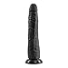 Naughty Realistic Silicone Dildo with Suction Cup, Adult Sex Toy, Slim, Beginner, Black, 7.5