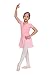 Arshiner Girls' Ruffle Sleeve Skirted Leotard