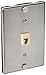 Leviton C0256-SS Telephone Wall Phone Wallplate Surface Mount Jack primary