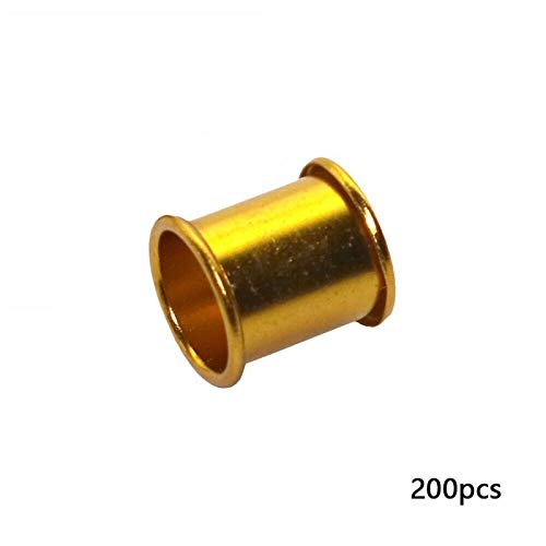 DH-LINK Aluminium Geflügelbeinbänder, 8 mm, Gold, 200 Stück für verschiedene Vögel – Bild 3