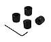 YMC 4 Pieces Heavy Metal Tone Volume Speed Control Dome Knobs for Electric Guitar or Bass, Pack of 4,-- Black