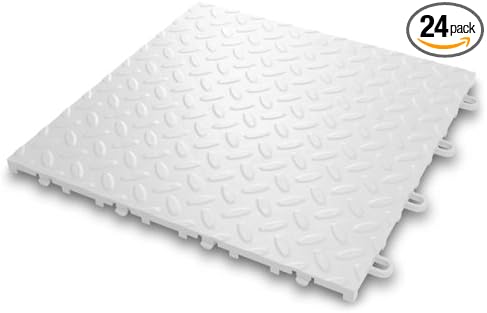 Gladiator Gaft24tttw White Floor Tile 24 Pack Wood Floor