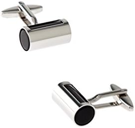 Thick Barrel Black Metal Cufflinks