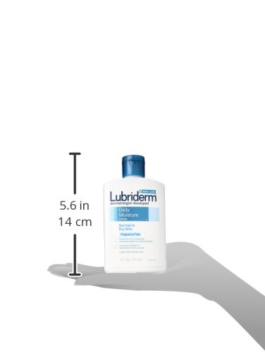 Lubriderm Daily Moisturizer Lotion, Normal to Dry Skin, Fragrance Free, 6 Fluid Ounce (Pack of 6)